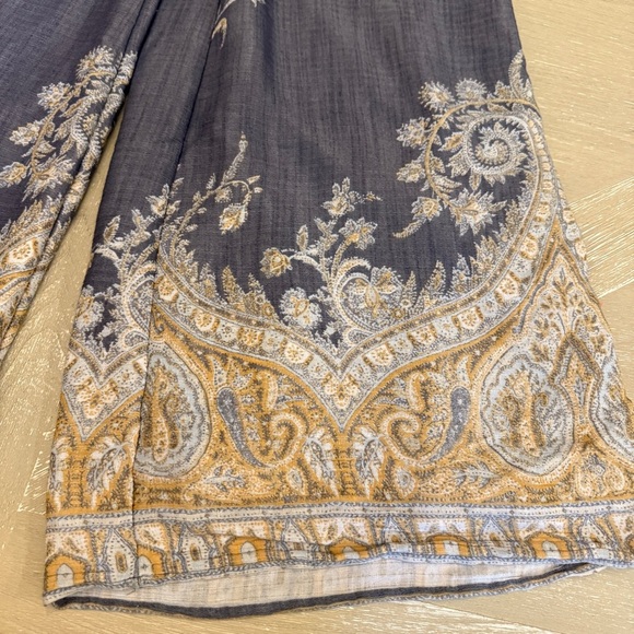 Wonderly Wide Leg Paisley Pants Women's Small Lined Lightweight Boho - Picture 5 of 10